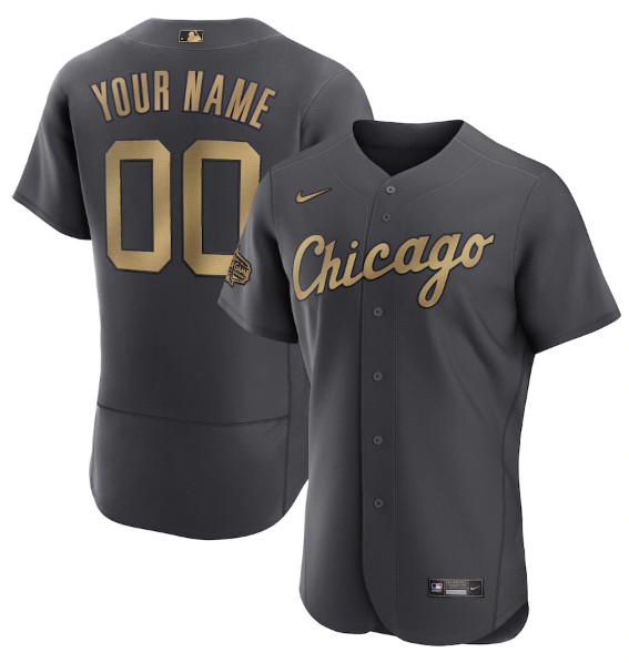 Men's Chicago White Sox Active Player Custom 2022 All-Star Charcoal Flex Base Stitched MLB Jersey